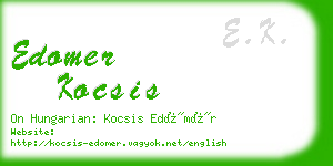 edomer kocsis business card
